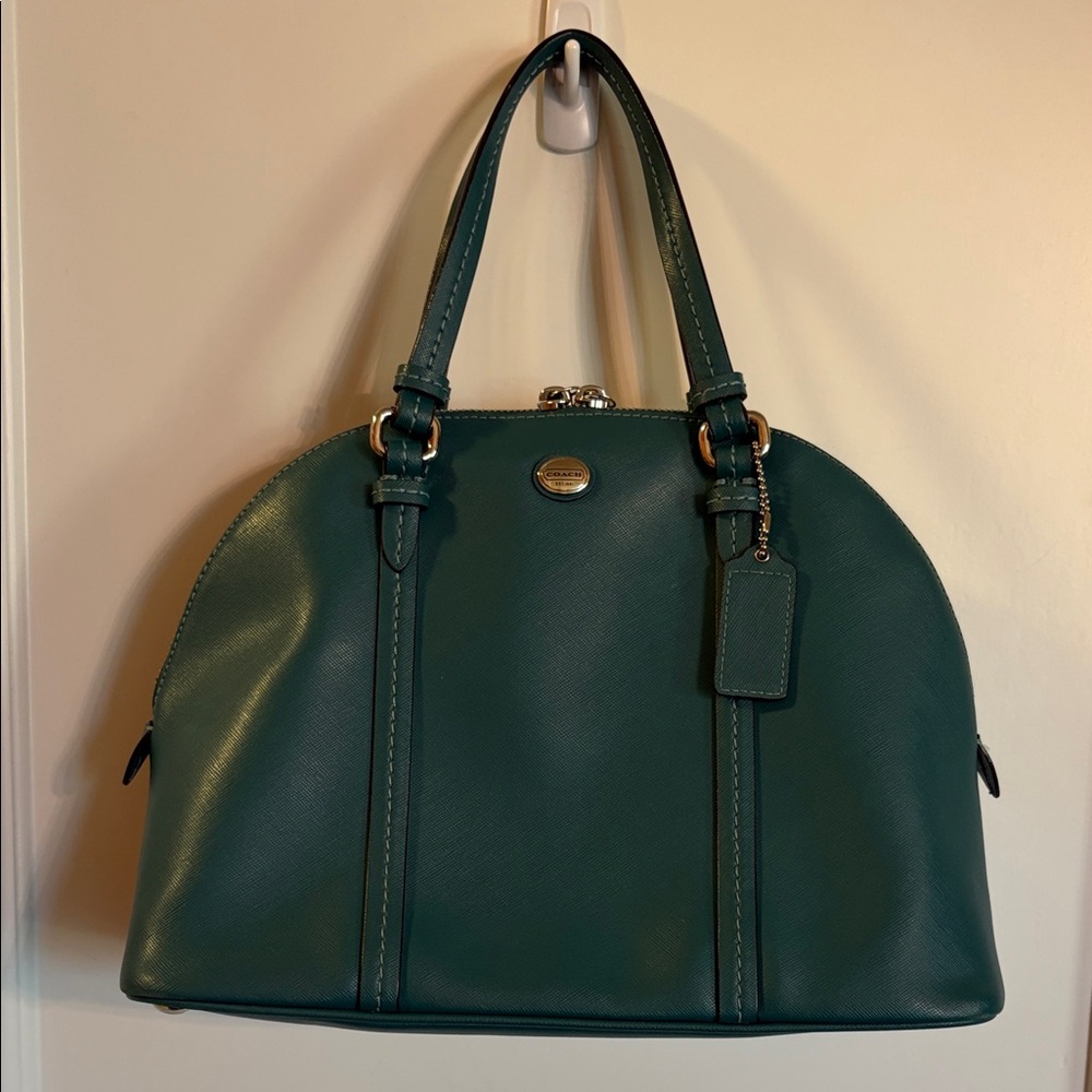 Teal Dome Satchel Handbag